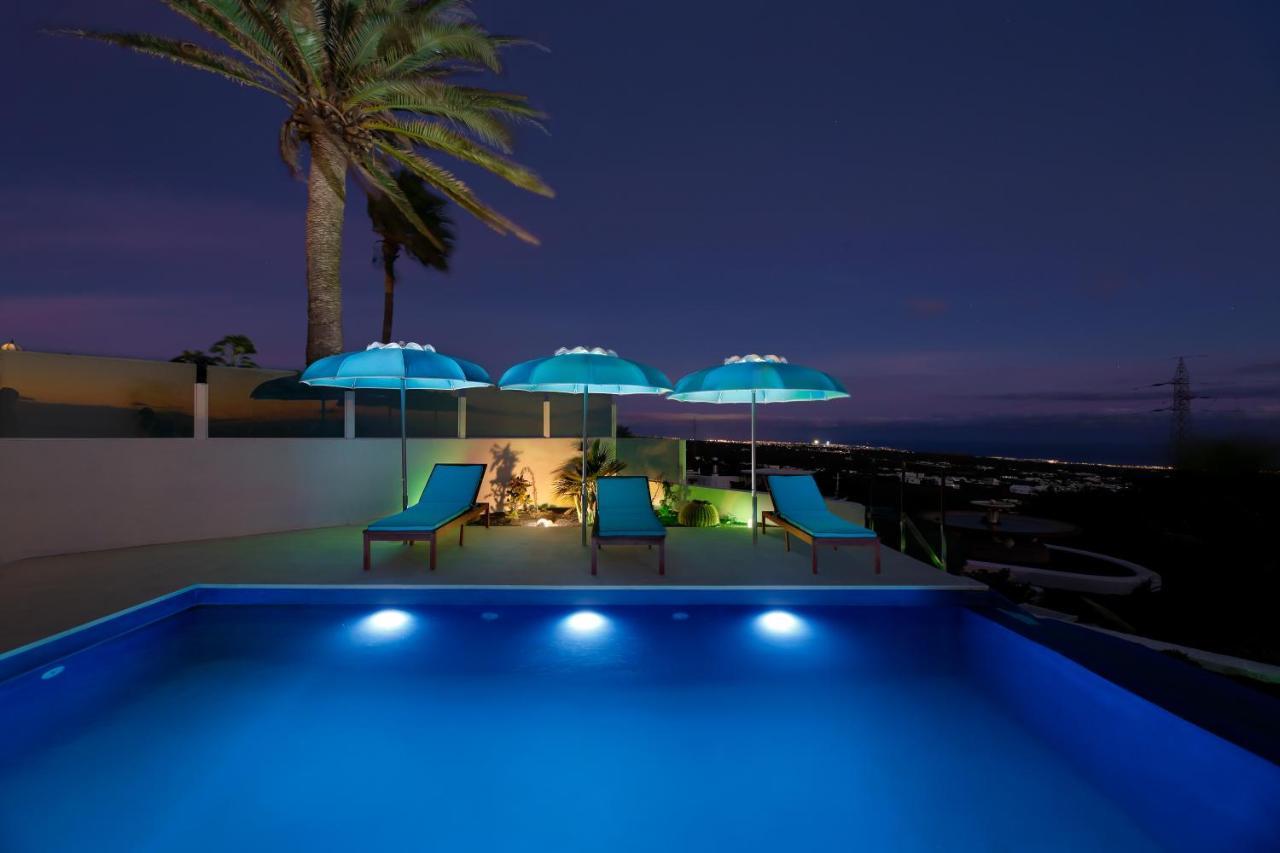 "New" Deluxe Designer Villa Infinity, With Panoramic Sea Views,Own Exclusive Heated Private Pool, Subtropical Gardens Tías Exteriör bild