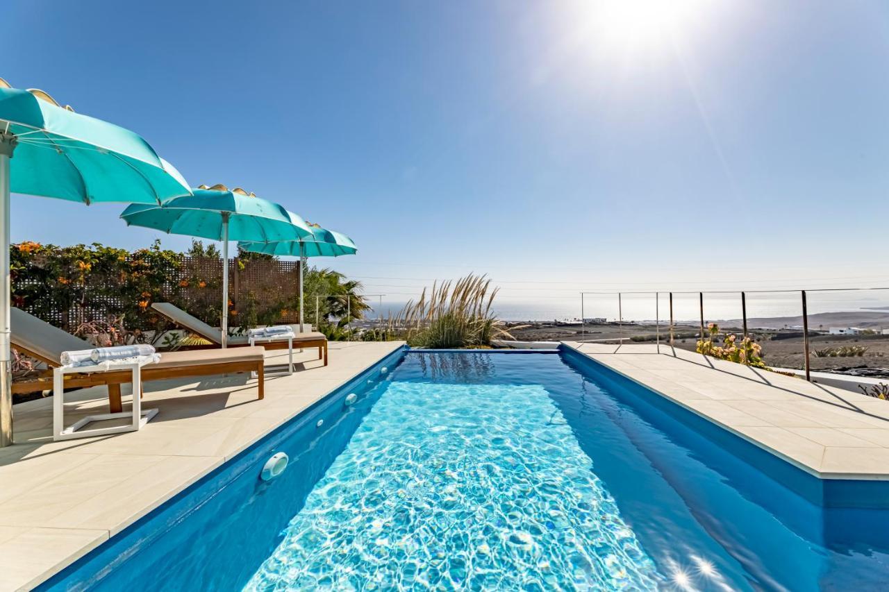"New" Deluxe Designer Villa Infinity, With Panoramic Sea Views,Own Exclusive Heated Private Pool, Subtropical Gardens Tías Exteriör bild